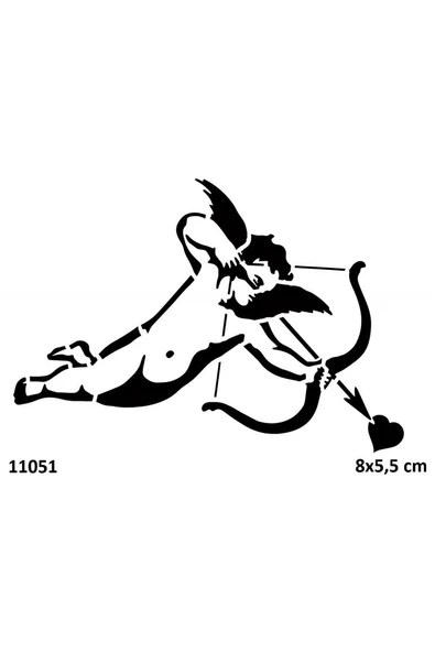 Kruvazör Eros Aşk Oku Geçici Dövme Şablonu Stencil Kalıp