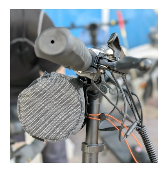 Bike And Art Elektrikli Bisiklet Gidon Termos Çantası – Yalıtımlı Silindir Çanta | 2.1L Hacim – Su Geçirmez, Yıkanabilir - 3