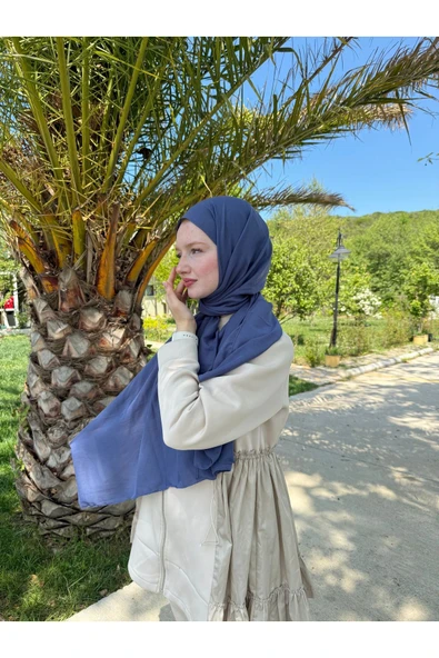MODA Pamuk Caz Şal İndigo - 2