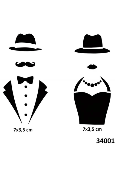 Kruvazör Mr And Mrs Kadın ve Erkek Dövmesi Geçici Dövme Kalıbı
