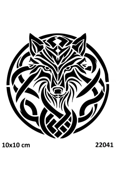 Kruvazör Tribal Bozkurt Dövmesi Geçici Dövme Deseni