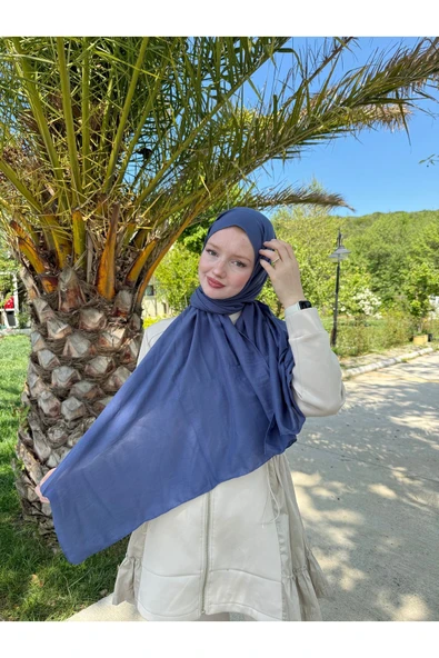 MODA Pamuk Caz Şal İndigo - 3