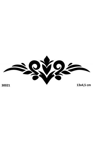 Kruvazör Bel Ortası Geçici Dövme Şablonu Stencil Kalıp