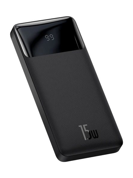 Baseus Bipow Overseas Edition Dijital Ekranlı 15W 10.000 Mah Powerbank Siyah - Resim 3