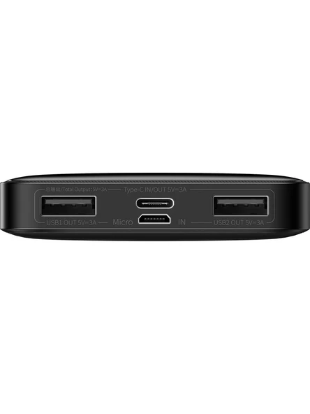 Baseus Bipow Overseas Edition Dijital Ekranlı 15W 10.000 Mah Powerbank Siyah - Resim 4