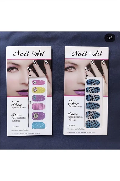 Kruvazör Nail Art Tırnak Süsleme Leopar Tırnak dövmesi 