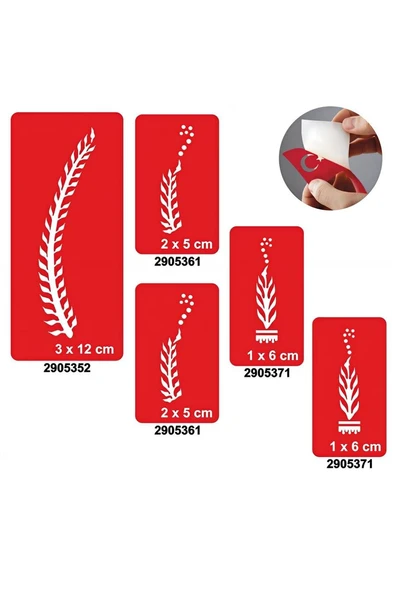 Kruvazör Aşk Merdiveni 5'li Set Geçici Dövme Kına Şablonu