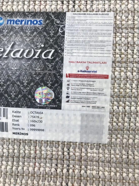 Merinos Halı Octavia 75478 096 Serisi Salon Oturma Yatak Odası Halısı - 8