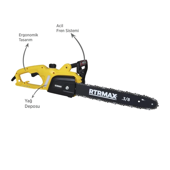 RTM9030 Elektrikli Ağaç Kesme Motoru 1600 W 40 cm Pala - 4