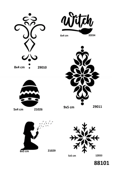 Kruvazör Çiçek ve Kar Tanesi Geçici Dövme Kalıpları Tattoo Stencil Modelleri