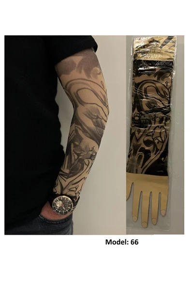 Kruvazör Giyilebilir Dövme Çift Kol 2 Adet Kol Çorap Dövmesi Sleeve tattoo Model66