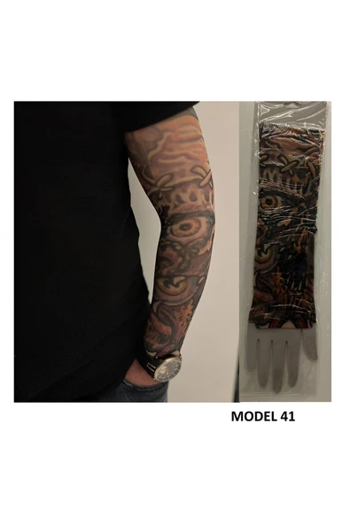 Kruvazör Giyilebilir Dövme Çift Kol 2 Adet Kol Çorap Dövmesi Sleeve tattoo Model41