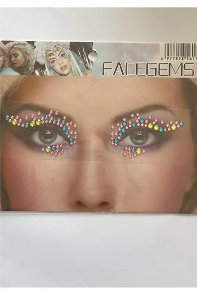 Kruvazör Face Gems Kristal Yüz Taşı Model 27