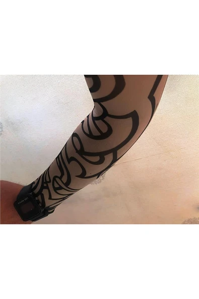 Kruvazör Çift Kol Giyilebilir Dövme Tribalci Desenler Tattoo Sleeve