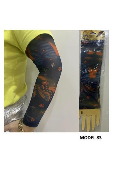 Kruvazör Giyilebilir Dövme Çift Kol 2 Adet Kol Çorap Dövmesi Sleeve tattoo Model83