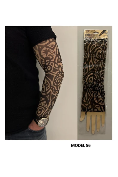 Kruvazör Giyilebilir Dövme Çift Kol 2 Adet Kol Çorap Dövmesi Sleeve tattoo Model56