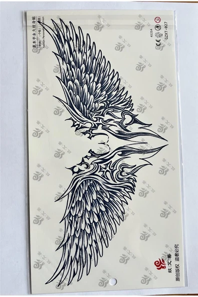 Kruvazör Büyük Boy Kanat Göğüs Sırt İçin 28x15 cm GZXT-027 Yarı Kalıcı Geçici Dövme