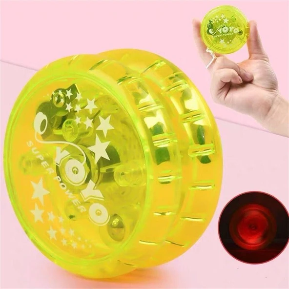 Yoyo Işıklı Extra Rulmanlı Süper Yo-yo Oyuncak - Sarı