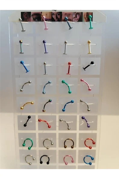 Kruvazör 36 Adet Birden Karışık Desen Piercing - 2