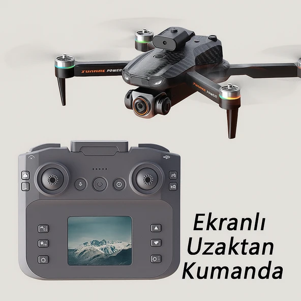 Ekranlı Kumandalı 2K Kameralı Akıllı Drone - Uzun Menzilli, Yüksek Performans
