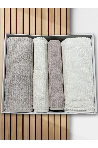 Ekol Hamam Takımı 4 Parça Krem - Bej