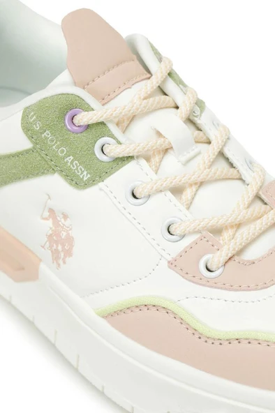U.S. Polo Assn. CANDY 5FX 101946942 Kadın Sneaker Ayakkabı Bej Beyaz Yeşil 36-40 - 7