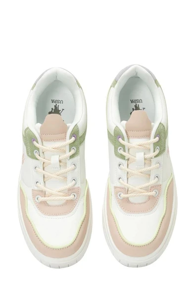 U.S. Polo Assn. CANDY 5FX 101946942 Kadın Sneaker Ayakkabı Bej Beyaz Yeşil 36-40 - 4