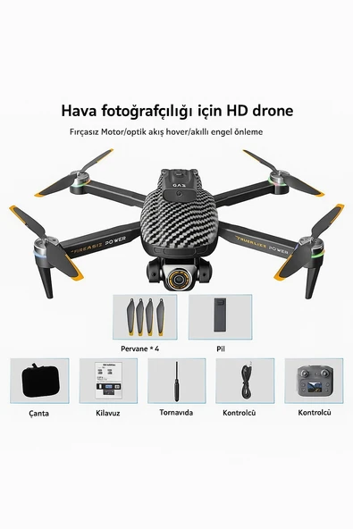 Ekranlı Kumandalı 2K Kameralı Akıllı Drone - Uzun Menzilli, Yüksek Performans - 4