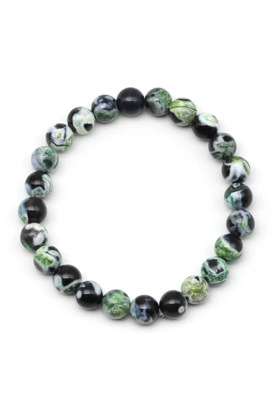 Akik Doğal Taş Bileklik 8 mm Küre Kesim - Resim 2