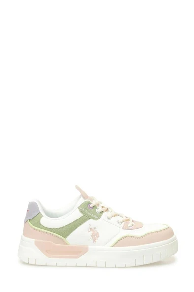 U.S. Polo Assn. CANDY 5FX 101946942 Kadın Sneaker Ayakkabı Bej Beyaz Yeşil 36-40 - 2