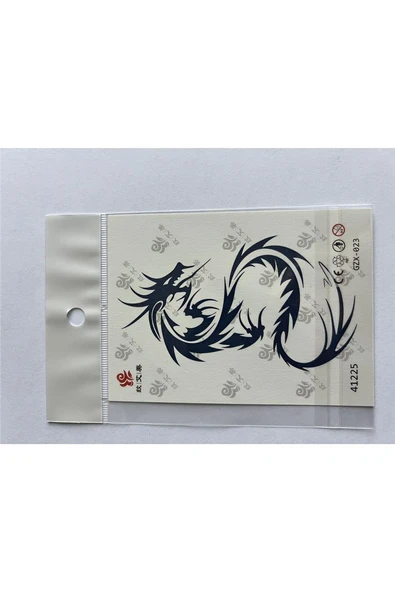 Kruvazör Dragon Minimal 11x8 cm Yarı Kalıcı Geçici Dövme Yapıştırma Dövme