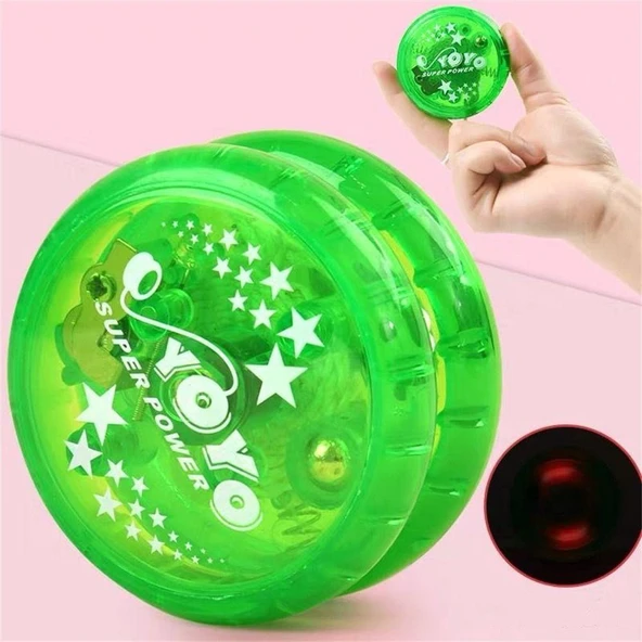 Yoyo Işıklı Extra Rulmanlı Süper Yo-yo Oyuncak - Yeşil