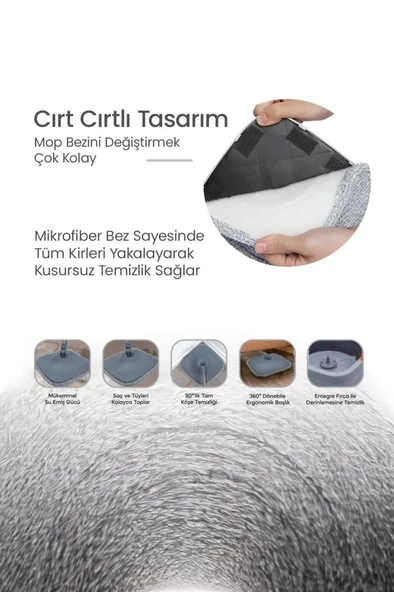 Kapris Clean Pro Mop Temizlik Seti Temiz Kirli Suyu Ayırma Özellikli Mop - 2