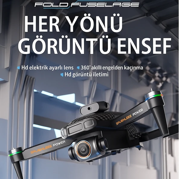 Ekranlı Kumandalı 2K Kameralı Akıllı Drone - Uzun Menzilli, Yüksek Performans - 3