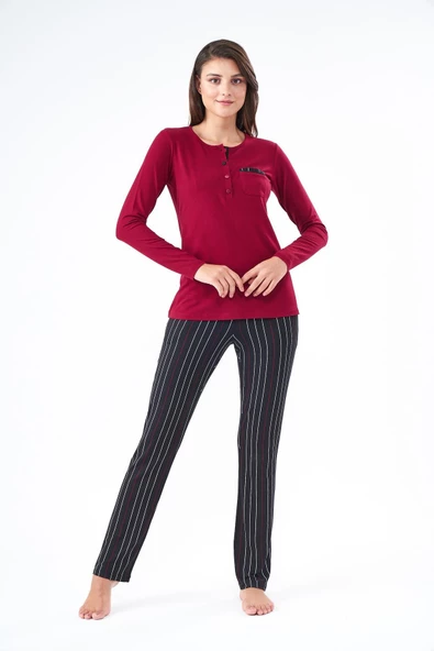 PJS 22408 Kadın Patlı Pijama Takım