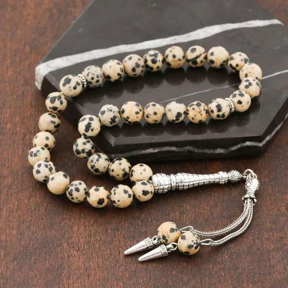 Süpertrend ​Doğaltaş Metal Püsküllü Dalmaçyalı Jasper Taşı Tesbih - 2
