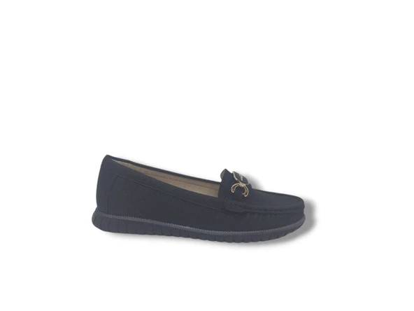 Zerhan 330 Kadın Siyah Tokalı Babet Ayakkabı ürün görseli