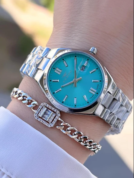 Ferro Çelik Kordon İTALIAN DESIGN 3 Atm Suya Dayanıklı 2 Yıl Garantili Kadın Kol Saati+Bileklik FR.2 ürün görseli