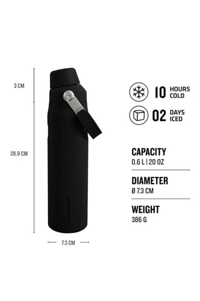 Stanley The Aerolight Iceflow Siyah 0.60 lt Soğuk Su Termosu - 2