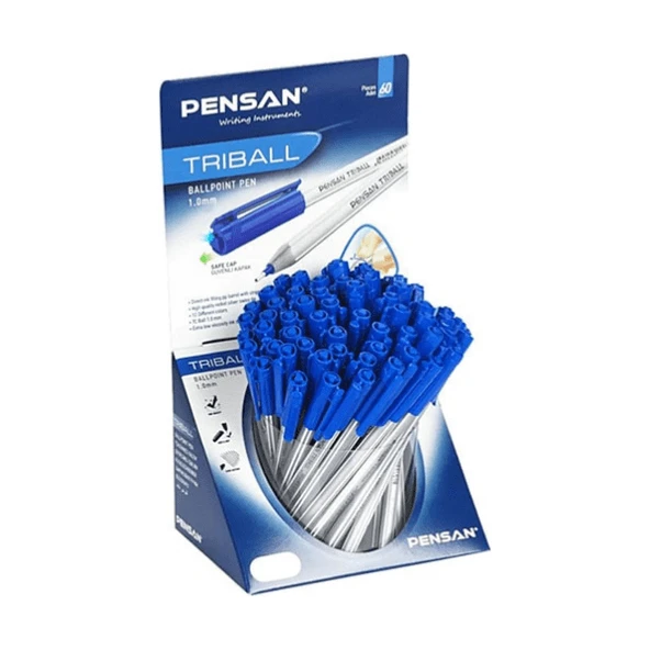 Pensan Triball Tükenmez Kalem 1mm Mavi - 3