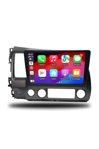OSKODI Honda Civic FD6 2007-2011 Uyumlu Android Multimedya + CarPlay + 4GB RAM + 64GB Hafıza - Resim 3