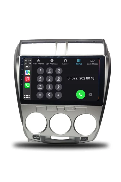 OSKODI Honda City 2009-2012 Manuel Klima Uyumlu Android Multimedya + CarPlay + 4GB RAM + 64GB Hafıza - Resim 4