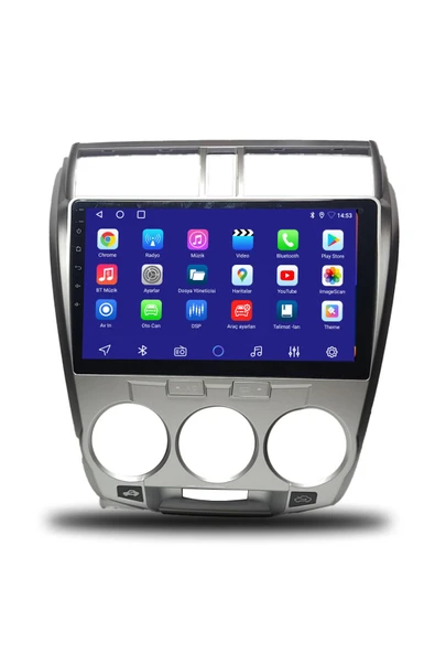 OSKODI Honda City 2009-2012 Manuel Klima Uyumlu Android Multimedya + CarPlay + 4GB RAM + 64GB Hafıza - Resim 2
