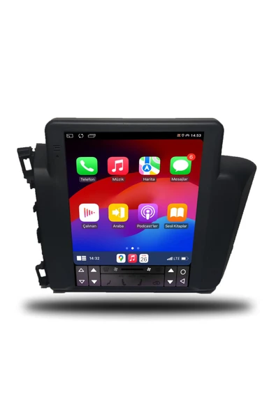 OSKODI Honda Civic FB7 Tesla 2012-2015 Uyumlu Android Multimedya + CarPlay + 4GB RAM + 64GB Hafıza - Resim 3