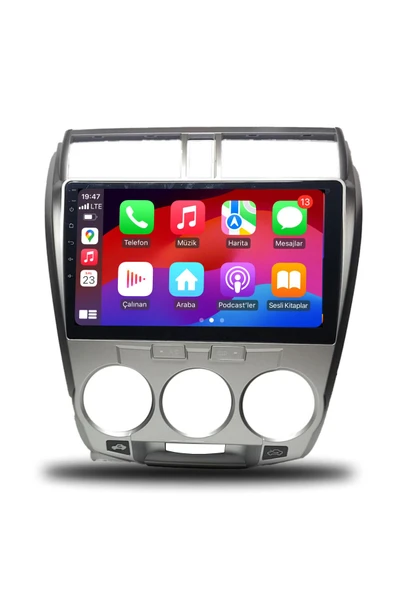 OSKODI Honda City 2009-2012 Manuel Klima Uyumlu Android Multimedya + CarPlay + 4GB RAM + 64GB Hafıza - Resim 3