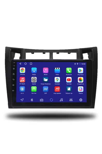 OSKODI Toyota Yaris 2007-2011 Uyumlu Android Multimedya + CarPlay + 4GB RAM + 64GB Hafıza - 2