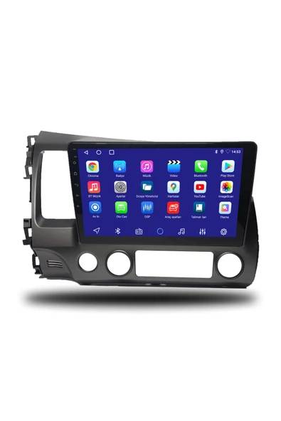 OSKODI Honda Civic FD6 2007-2011 Uyumlu Android Multimedya + CarPlay + 4GB RAM + 64GB Hafıza - Resim 2