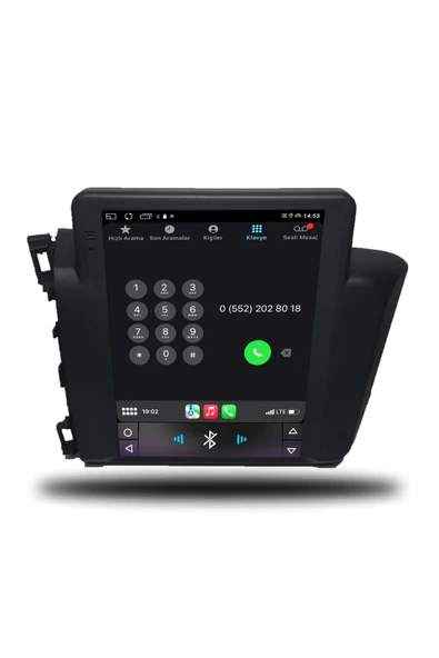 OSKODI Honda Civic FB7 Tesla 2012-2015 Uyumlu Android Multimedya + CarPlay + 4GB RAM + 64GB Hafıza - Resim 4