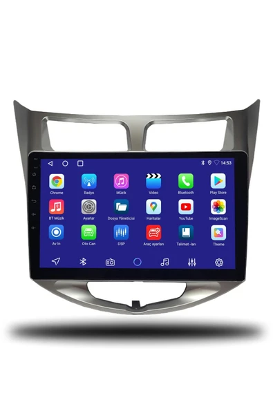 OSKODI Hyundai Accent Blue 2011-2019 Uyumlu Android Multimedya + CarPlay + 4GB RAM + 64GB Hafıza - Resim 2