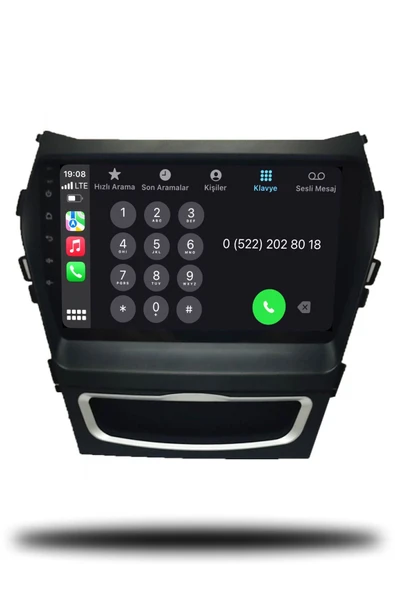 OSKODI Hyundai Santa FE IX45 2012-2016 Uyumlu Android Multimedya + CarPlay + 4GB RAM + 64GB Hafıza - Resim 4